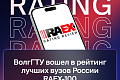 ВолгГТУ вошел в рейтинг лучших вузов России RAEX-100