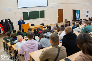 В ИАиС ВолгГТУ состоялась встреча с Героем России Д.А. Воробьевым